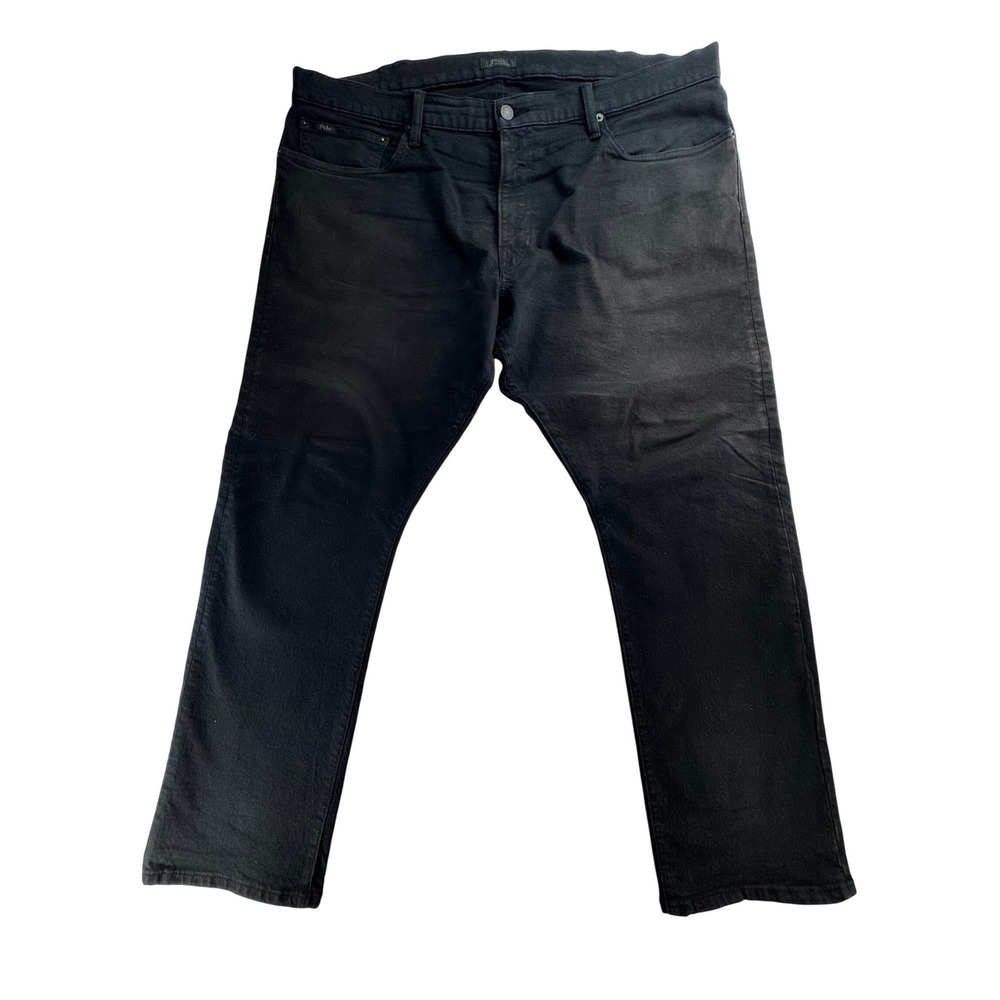 Polo‎ Ralph Lauren Mens Varick Black Slim Straight Leg Jeans Size 42x32 Tag 40